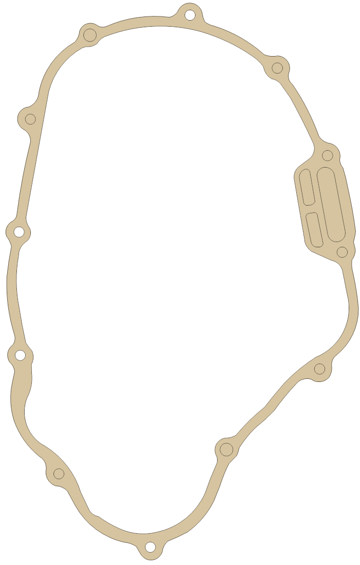 Honda Right Crankcase Cover gasket outline, OEM 11394-HM3-670, A material