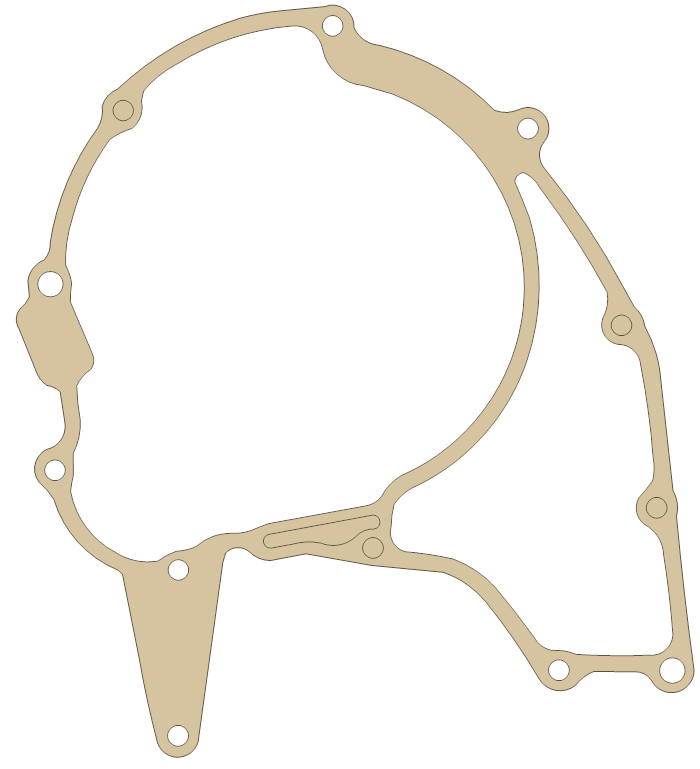 Honda Left Crankcase Cover gasket outline, OEM 11395-HM3-670, A material