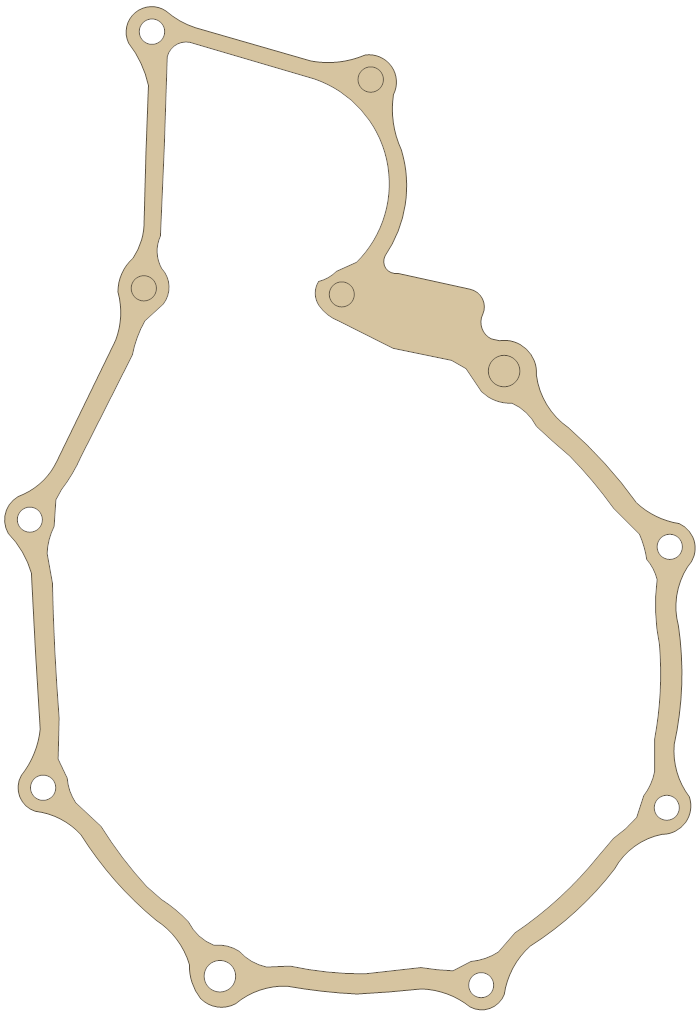 Honda 11395-MM9-850 gasket outline, OEM 11395-MM9-850, A material