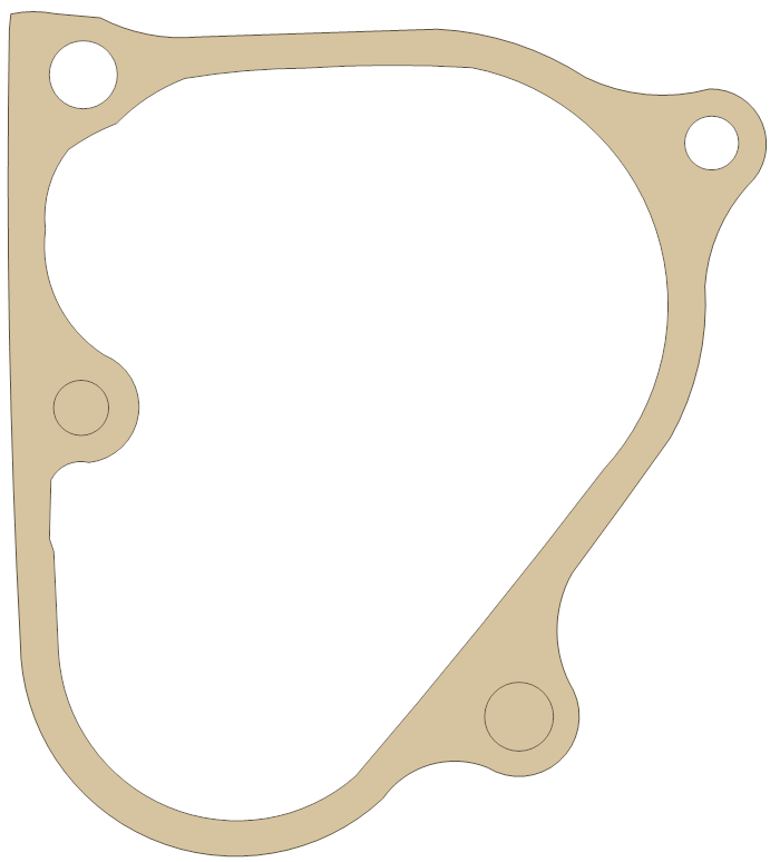 Honda 11365-MG8-306 gasket outline, OEM 11365-MG8-306, A material