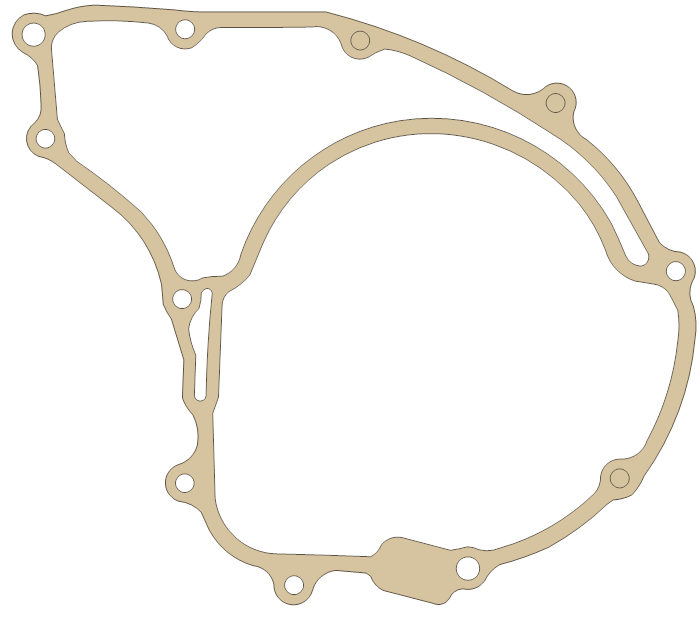 Honda TRX250 Left Crankcase Cover gasket outline