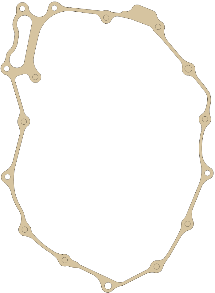 Honda R. Cover gasket outline, OEM 11394-MBT-000, A material