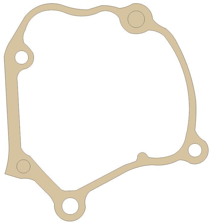 Honda VFR750F Shifter Cover gasket outline