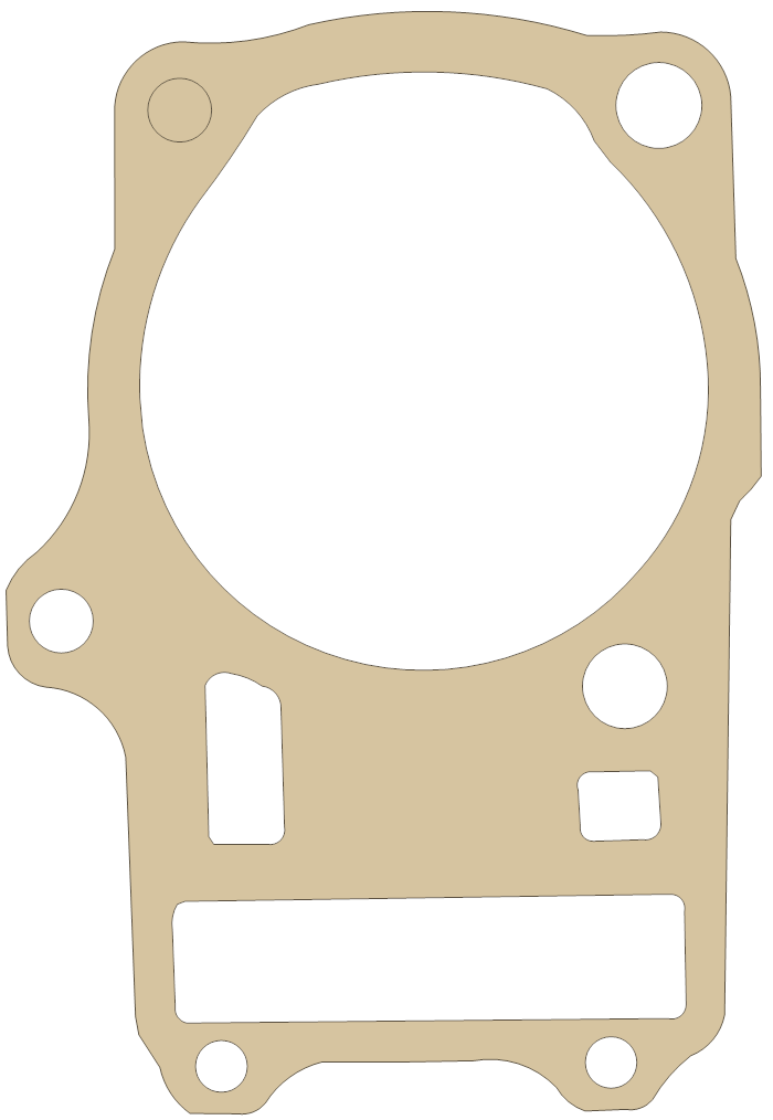 Honda Cylinder gasket outline, OEM 12191-MM8-880, A material