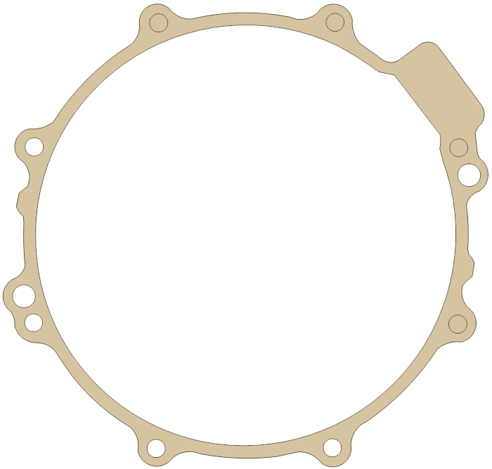 Honda Alternator Cover gasket outline, OEM 11636-MBG-000, A material