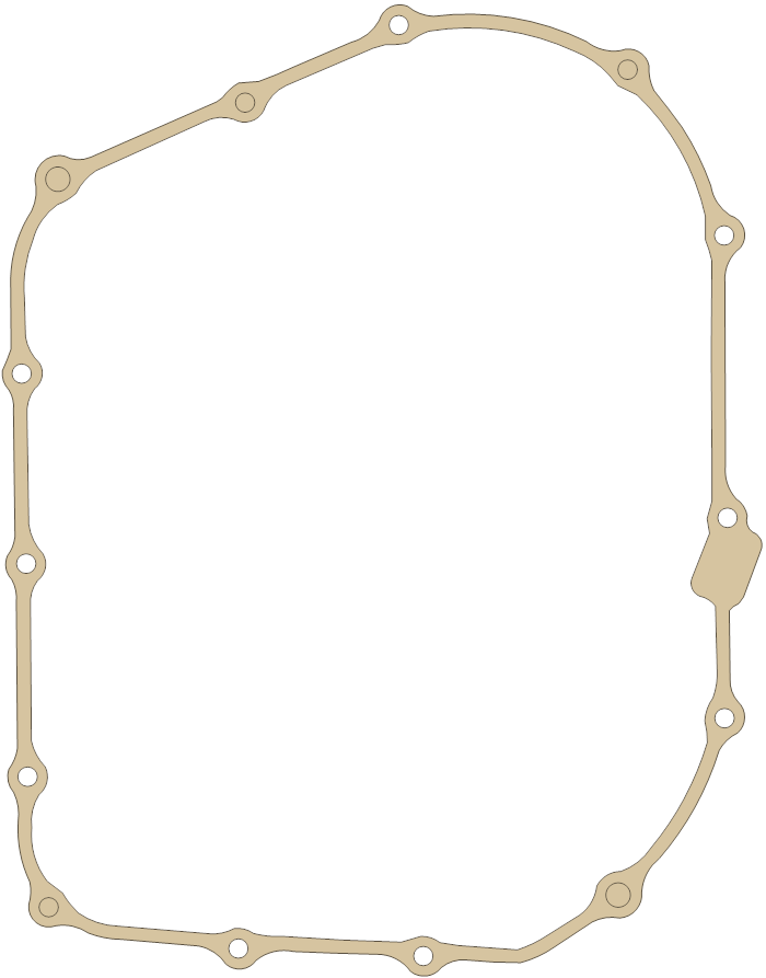 Honda R. Crankcase Cover gasket outline, OEM 11394-MG8-306, A material