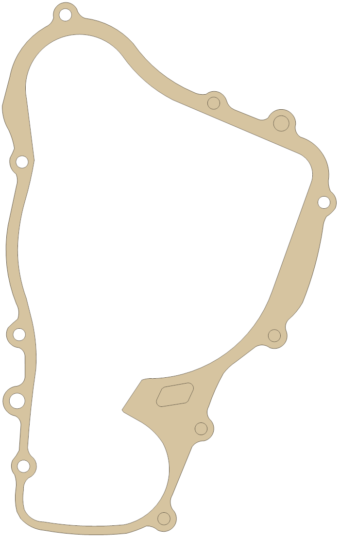 Honda CR125R Left Cover gasket outline