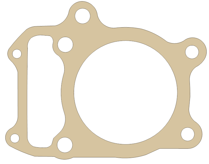 Honda Cylinder Base gasket outline, OEM 12191-HM3-670, A material