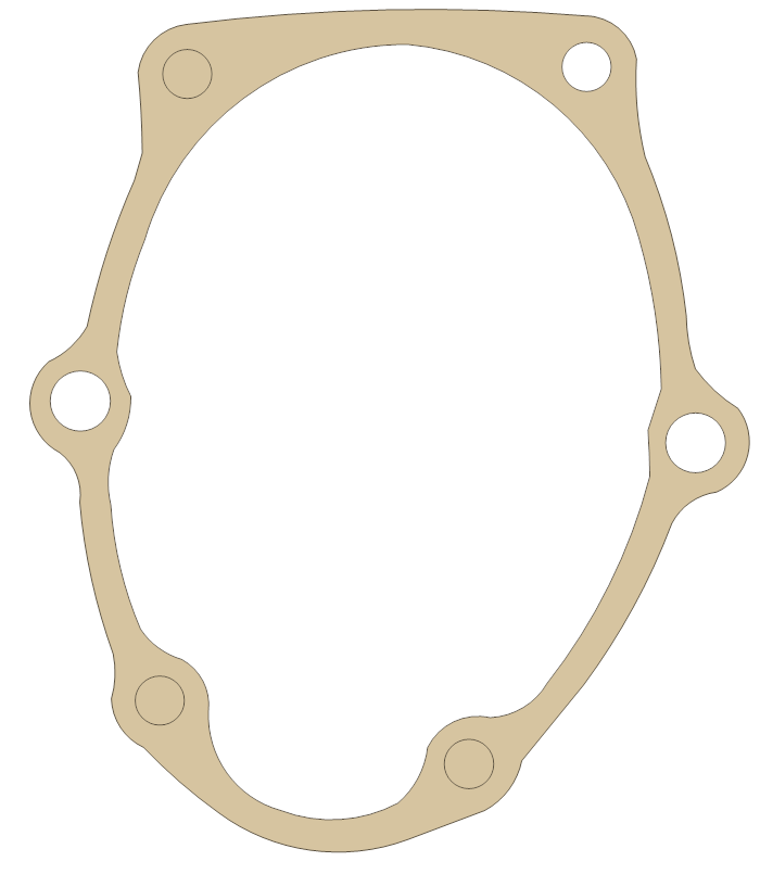 Honda Starter Gear Cover gasket outline, OEM 11356-HM3-670, A material