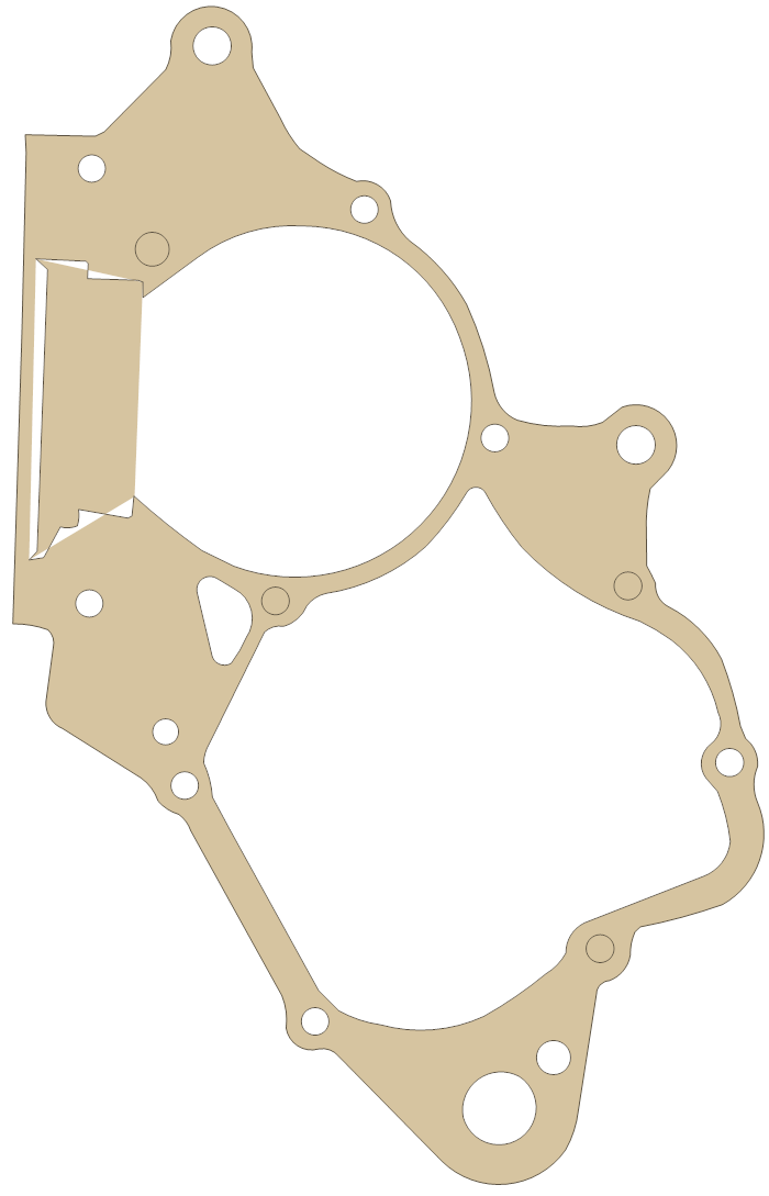 Honda CR80R Crankcase gasket outline