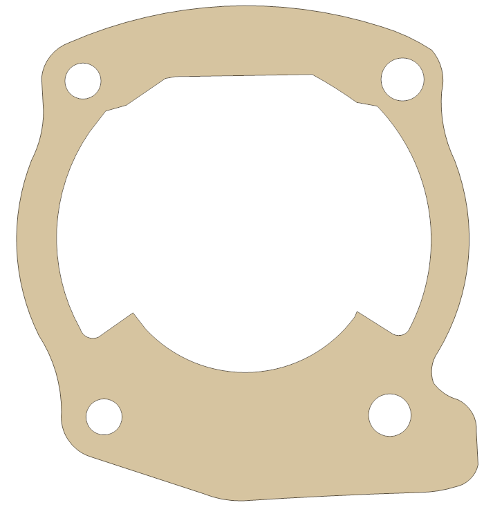 Honda CR80R Cylinder Base gasket outline
