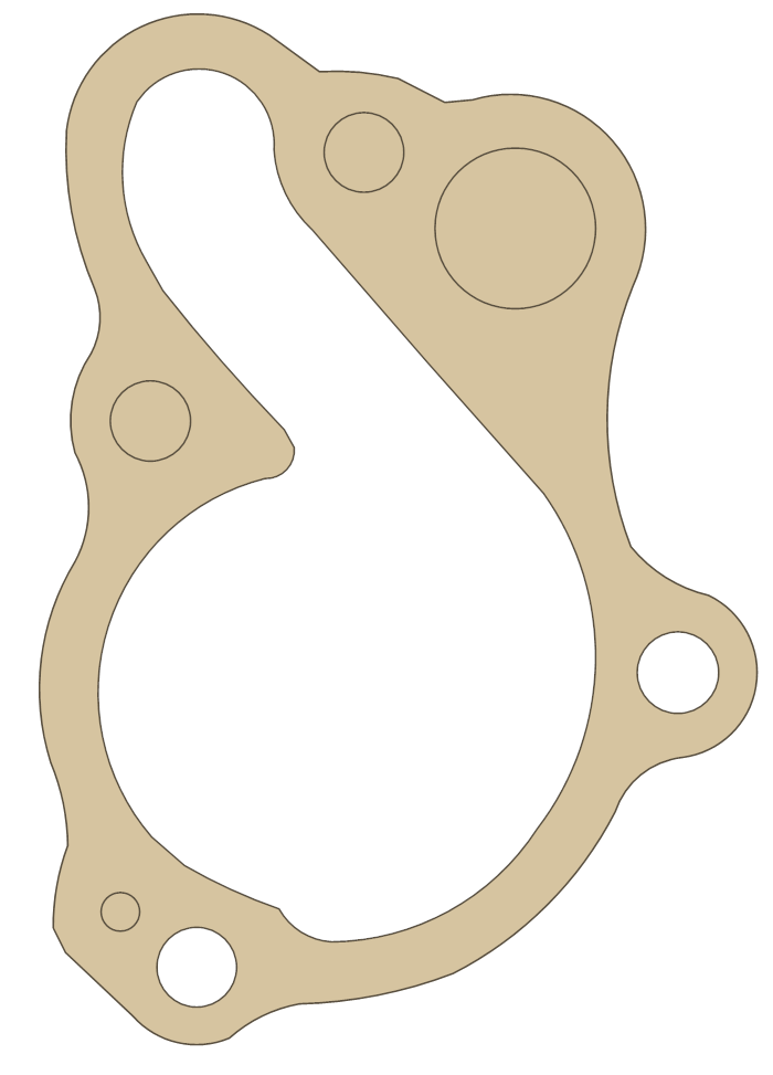 Honda CR80R Water Pump gasket outline