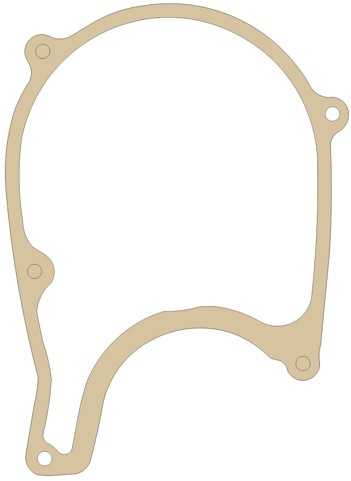 Honda XR100R L. Crankcase Cover gasket outline