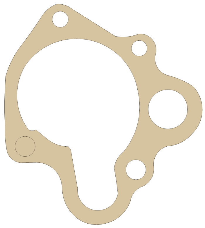 Honda CR125R Pump Case gasket outline