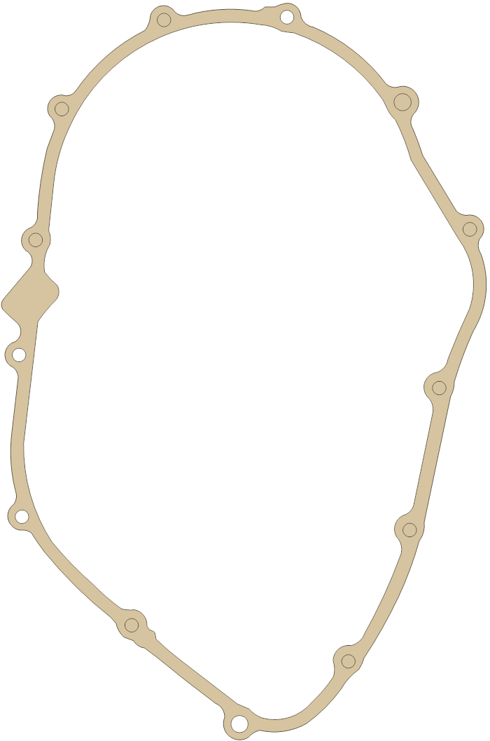 Honda VFR700 R. Crankcase Cover gasket outline