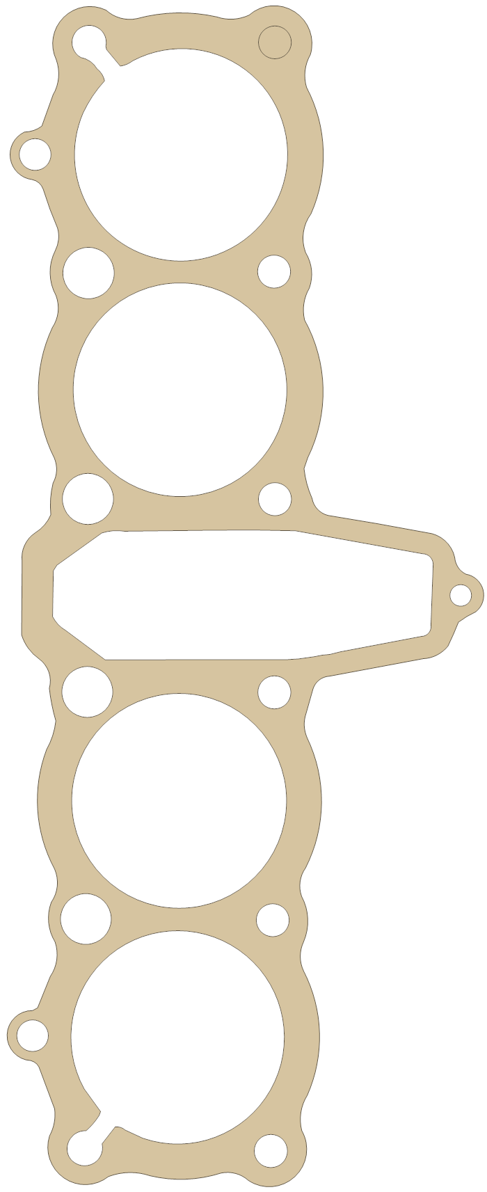 Honda CB750 Cylinder Base gasket outline