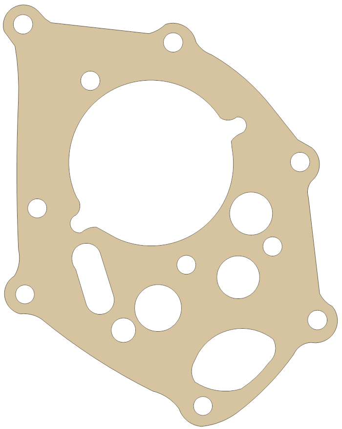 Honda CB750 Oil Pump Cover gasket outline