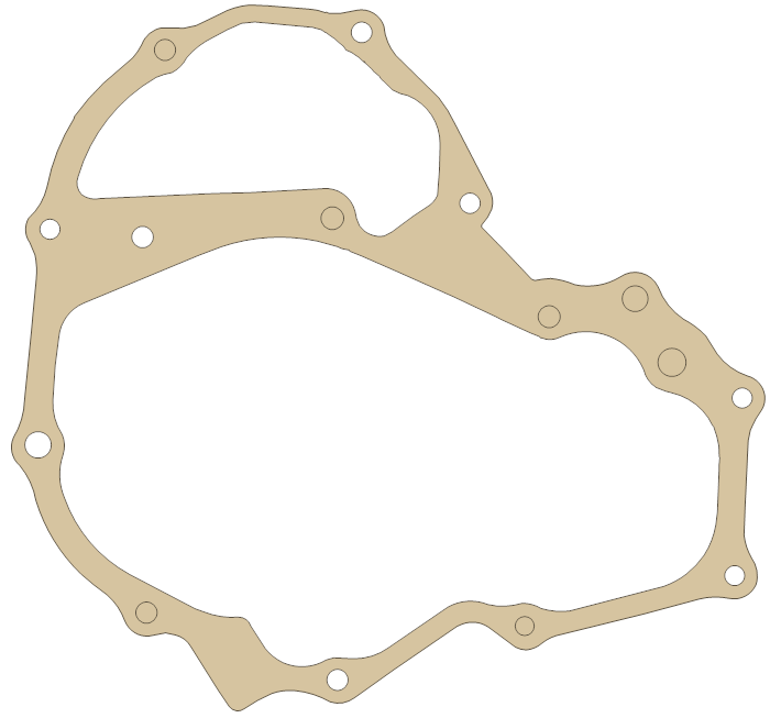 Honda 11395-HM8-A40 gasket outline, OEM 11395-HM8-A40, A material