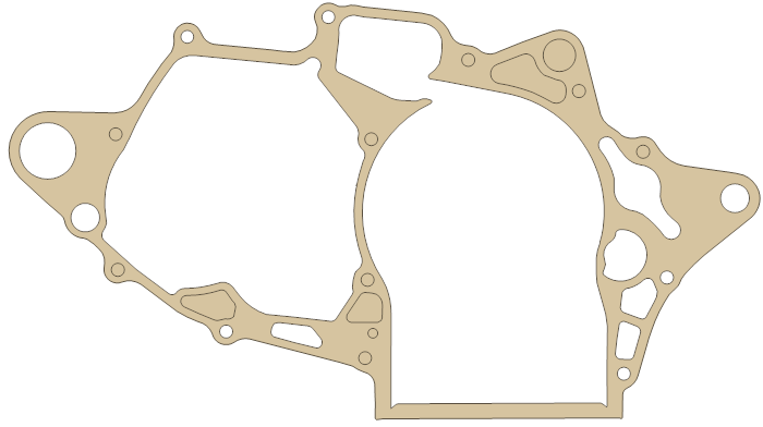 Honda 11191-HP1-600 gasket outline, OEM 11191-HP1-600, A material