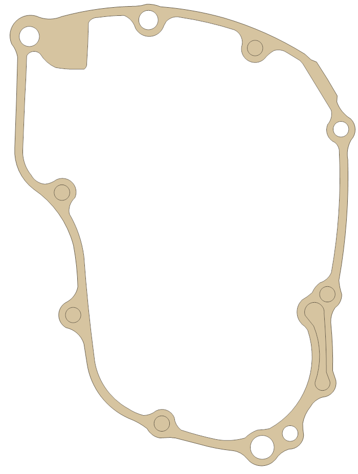 Honda CRF450R Left Cover gasket outline