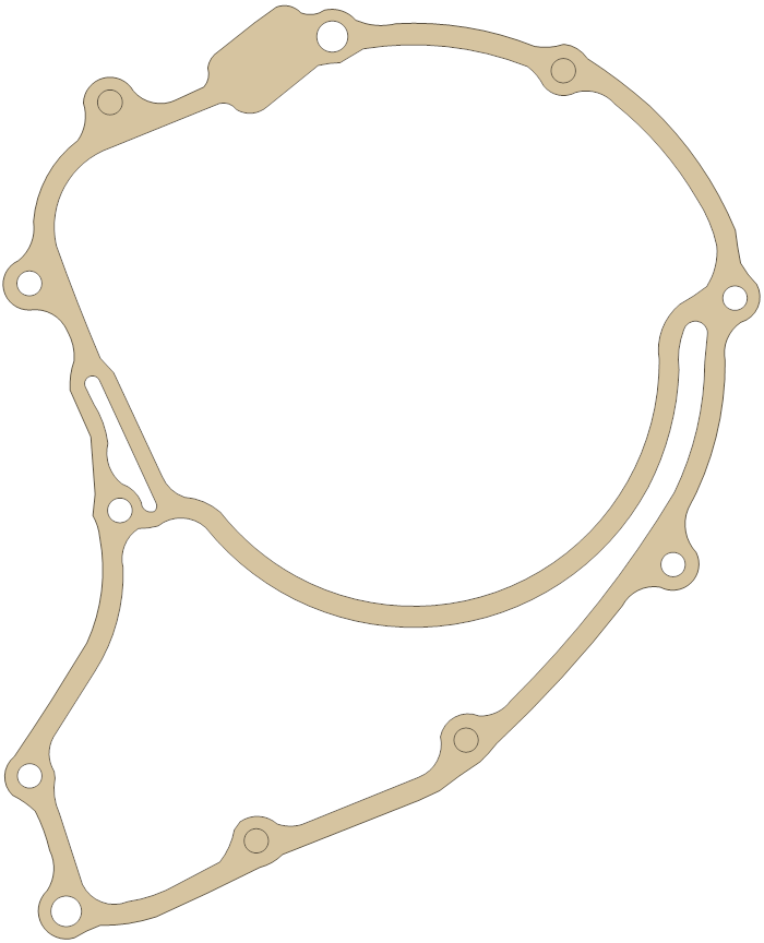 Honda Left Side Cover gasket outline, OEM 11395-HC5-740, A material