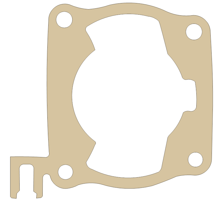 Honda Cylinder Base gasket outline, OEM 12191-KZ4-J00, A material