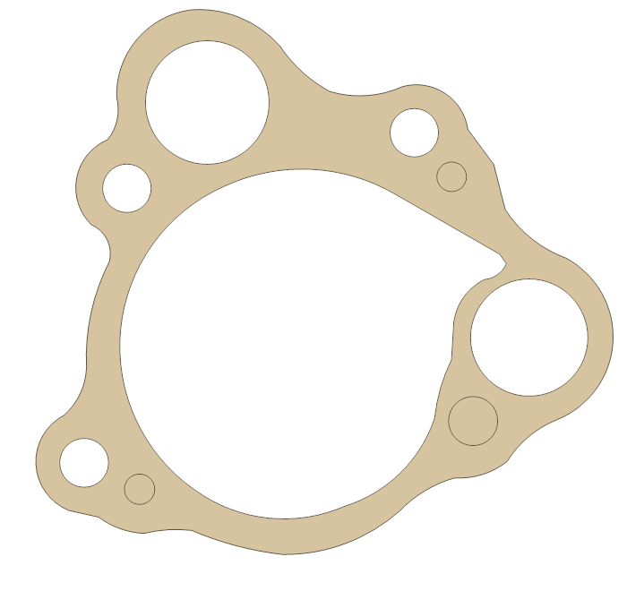Honda CR125R Water Pump gasket outline