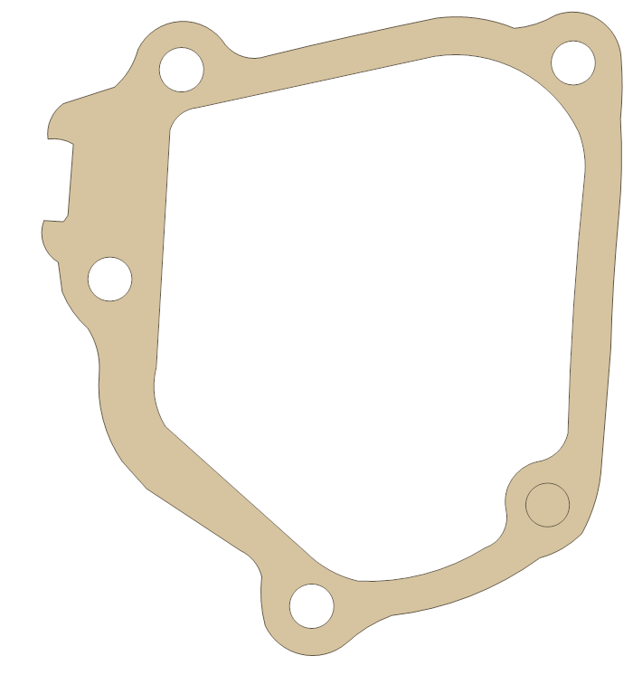 Honda CR125R Right Cylinder Cover gasket outline
