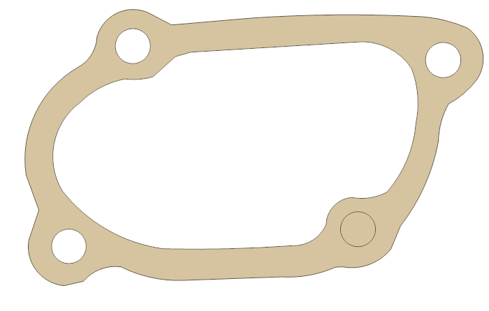 Honda CR125R Left Cylinder Cover gasket outline