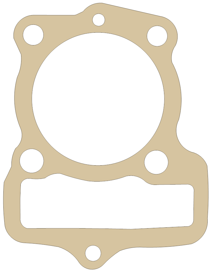 Honda XR80R Cylinder Base gasket outline