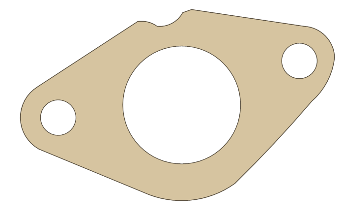 Honda XR80R Intake Manifold gasket outline