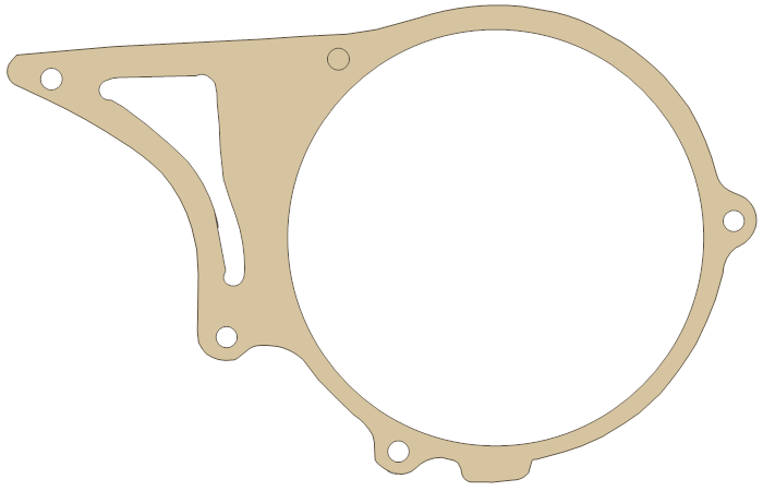 Honda CR125 Cover gasket outline