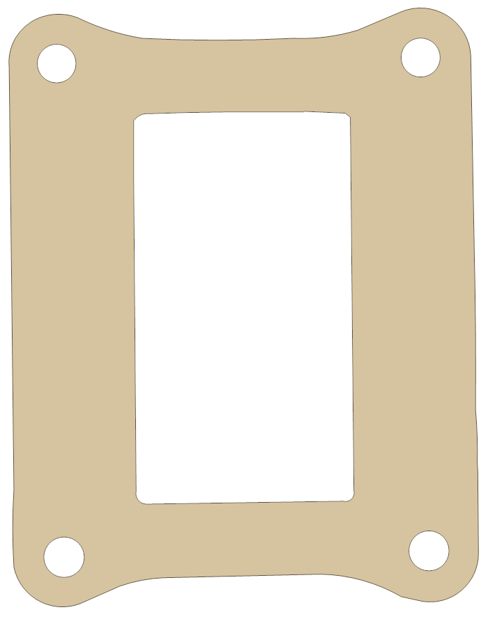 Honda Reed Valve A gasket outline, OEM 14131-444-000, B material