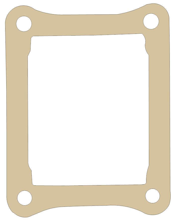 Honda CR125 Reed Valve B gasket outline