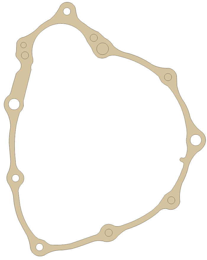 Honda L. Cover gasket outline, OEM 11395-KCY-671, A material