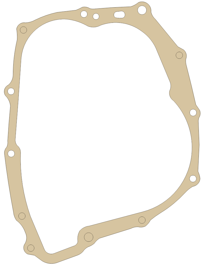 Honda XR200R Right Cover gasket outline