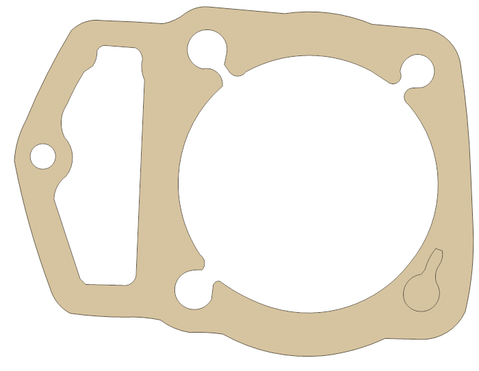 Honda XR200R Cylinder Base gasket outline