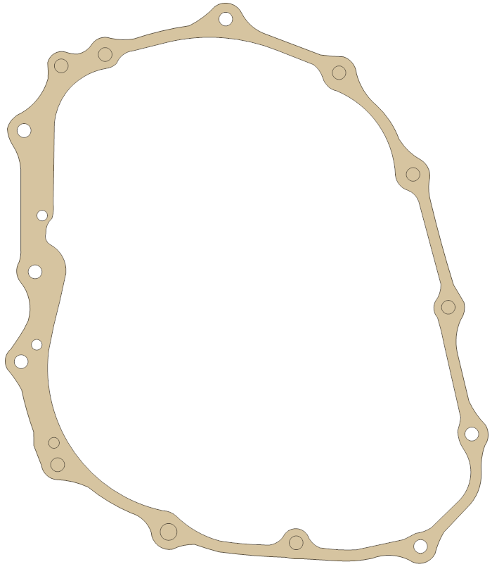 Honda R. Cover gasket outline, OEM 11394-KCY-670, A material
