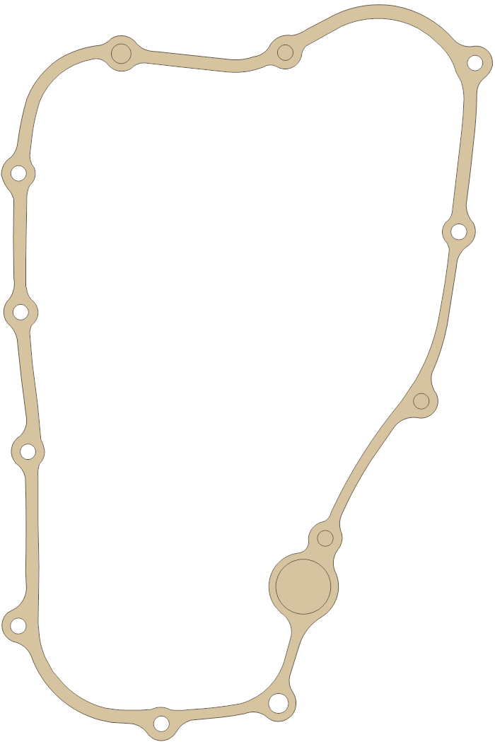 Honda CRF250X Right Cover gasket outline