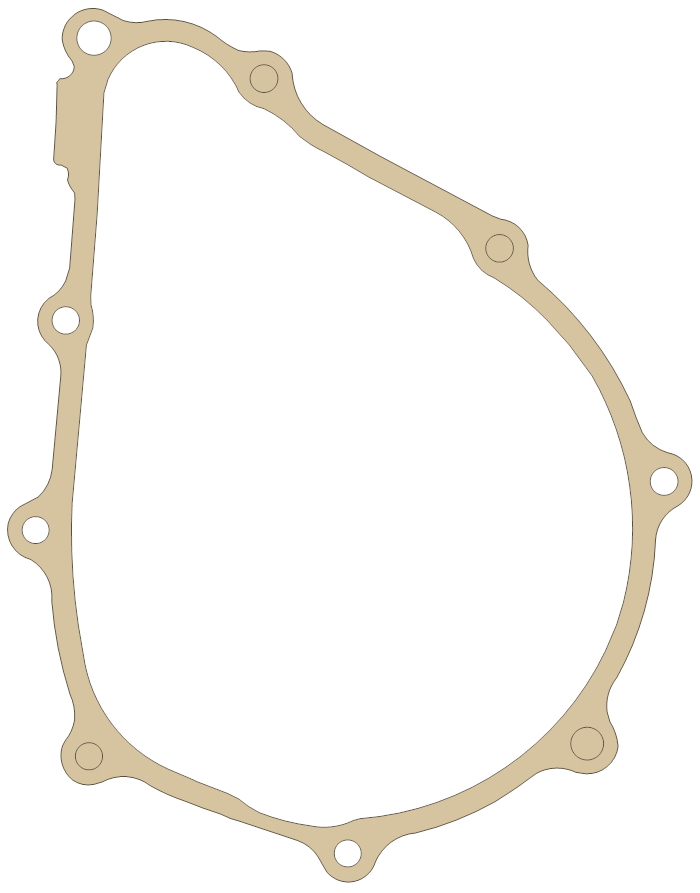 Honda Left Cover gasket outline, OEM 11395-KRM-840, A material