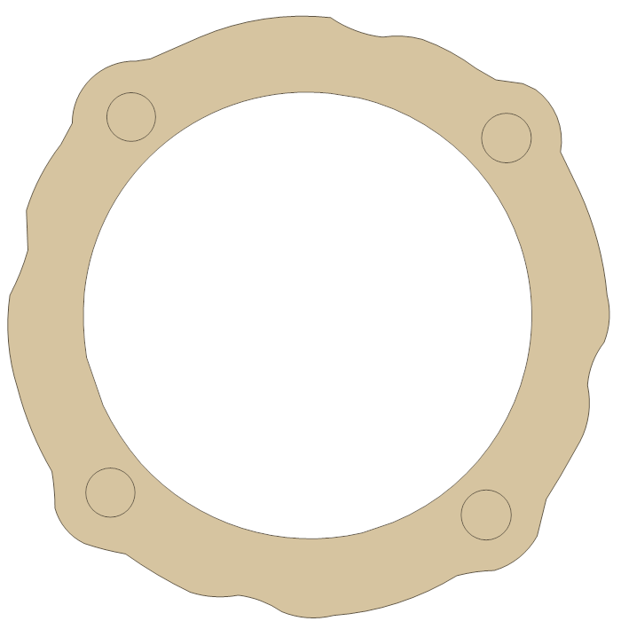Honda CRF50F Clutch Cover gasket outline