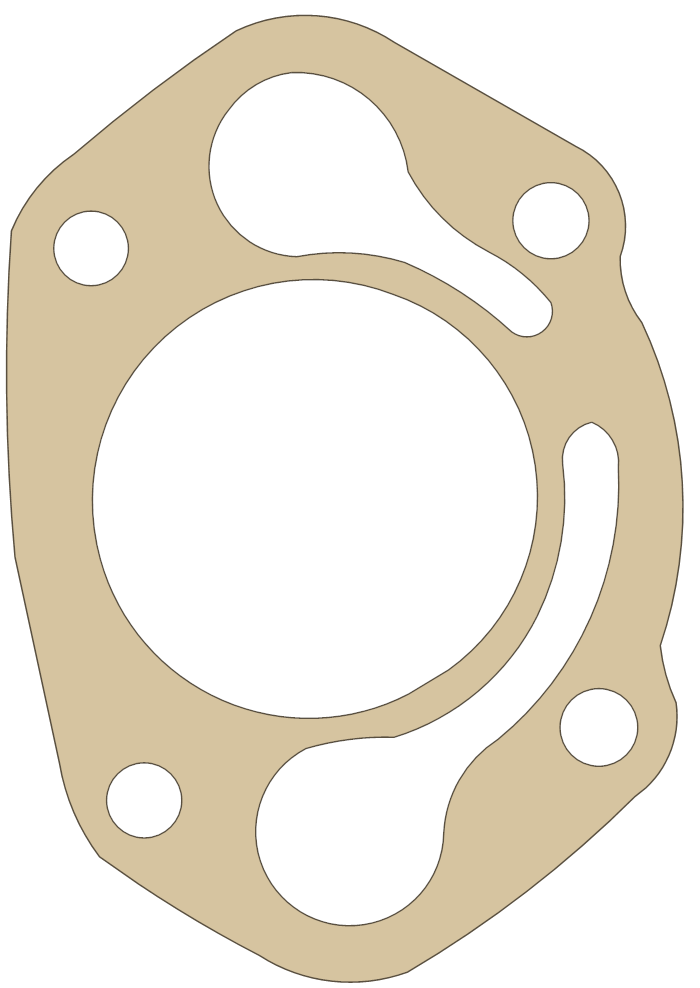 Honda CB72 5 gasket outline