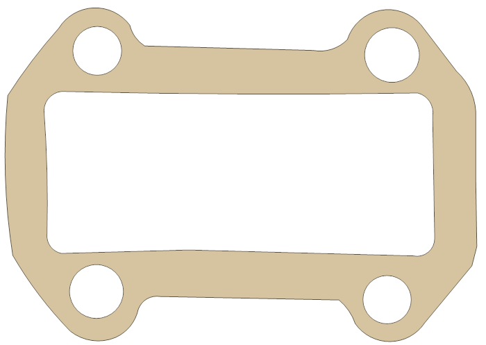 Honda CB72 6 gasket outline