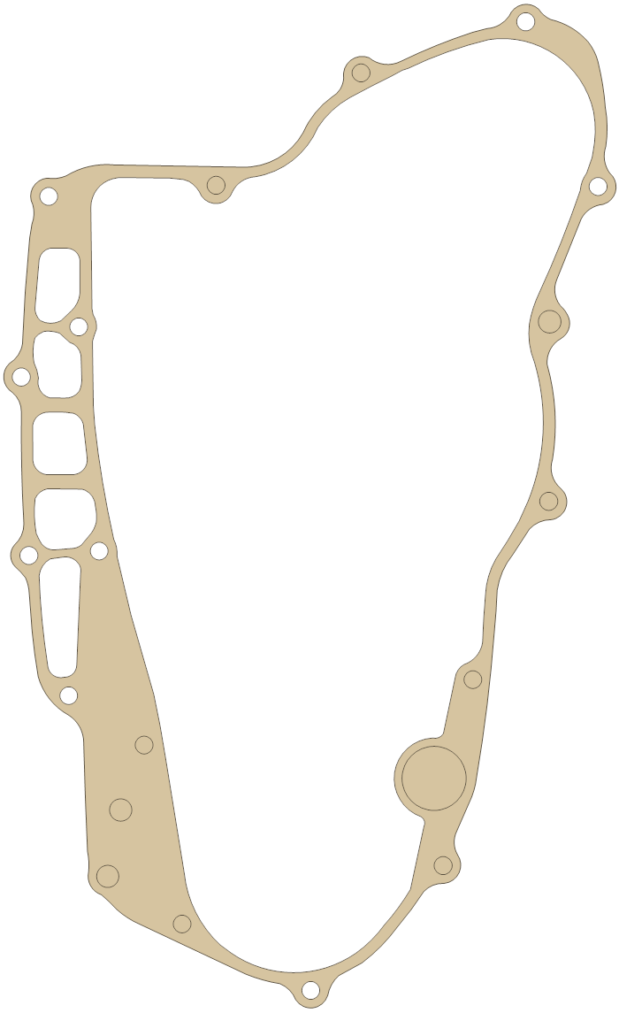 Honda TRX450R Right Cover gasket outline