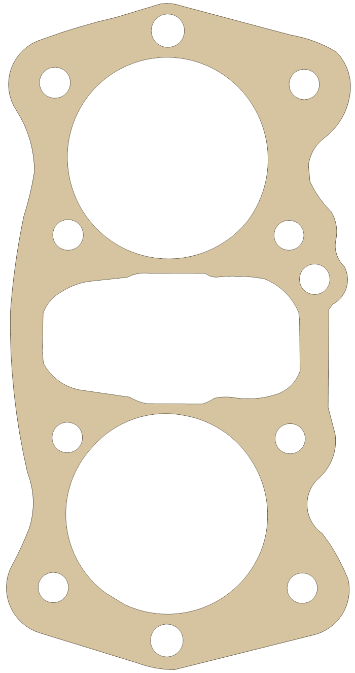 Honda CL72 2 gasket outline