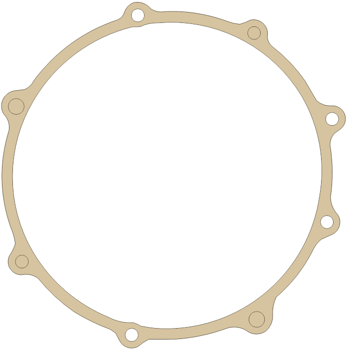 Honda GL1200A Clutch Cover gasket outline