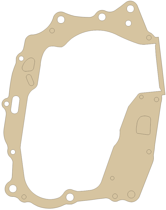 Honda CD125 Crankcase gasket outline