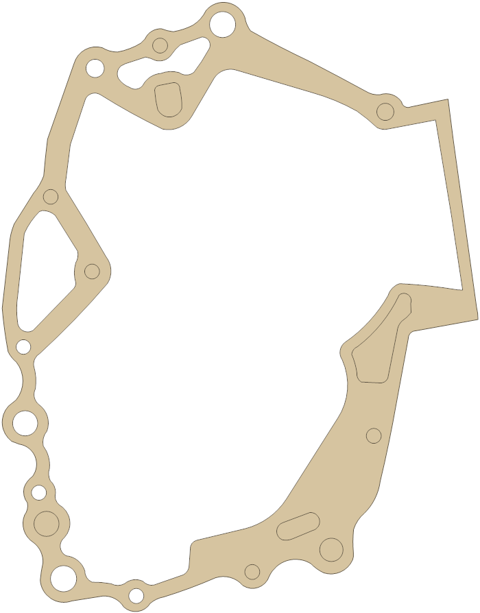 Honda CMX250C Crankcase gasket outline