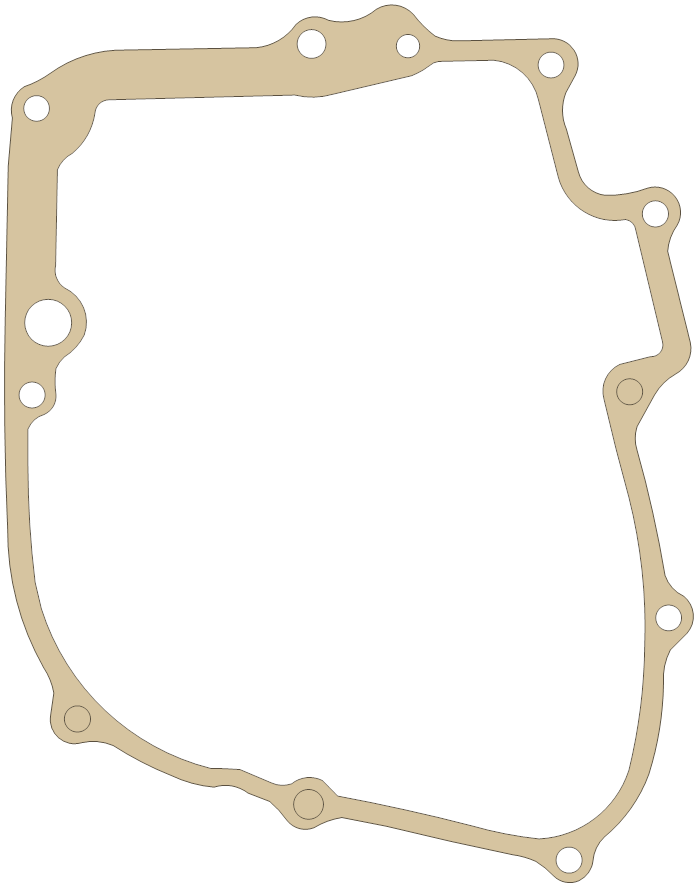 Honda CMX250C R. Crankcase Cover gasket outline