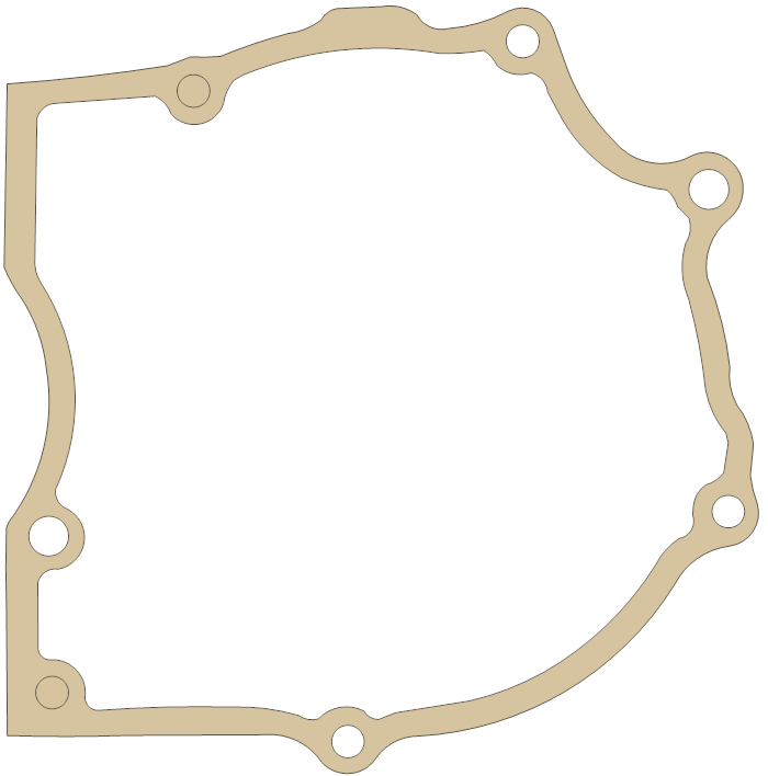 Honda CMX250C L. Crankcase Cover gasket outline